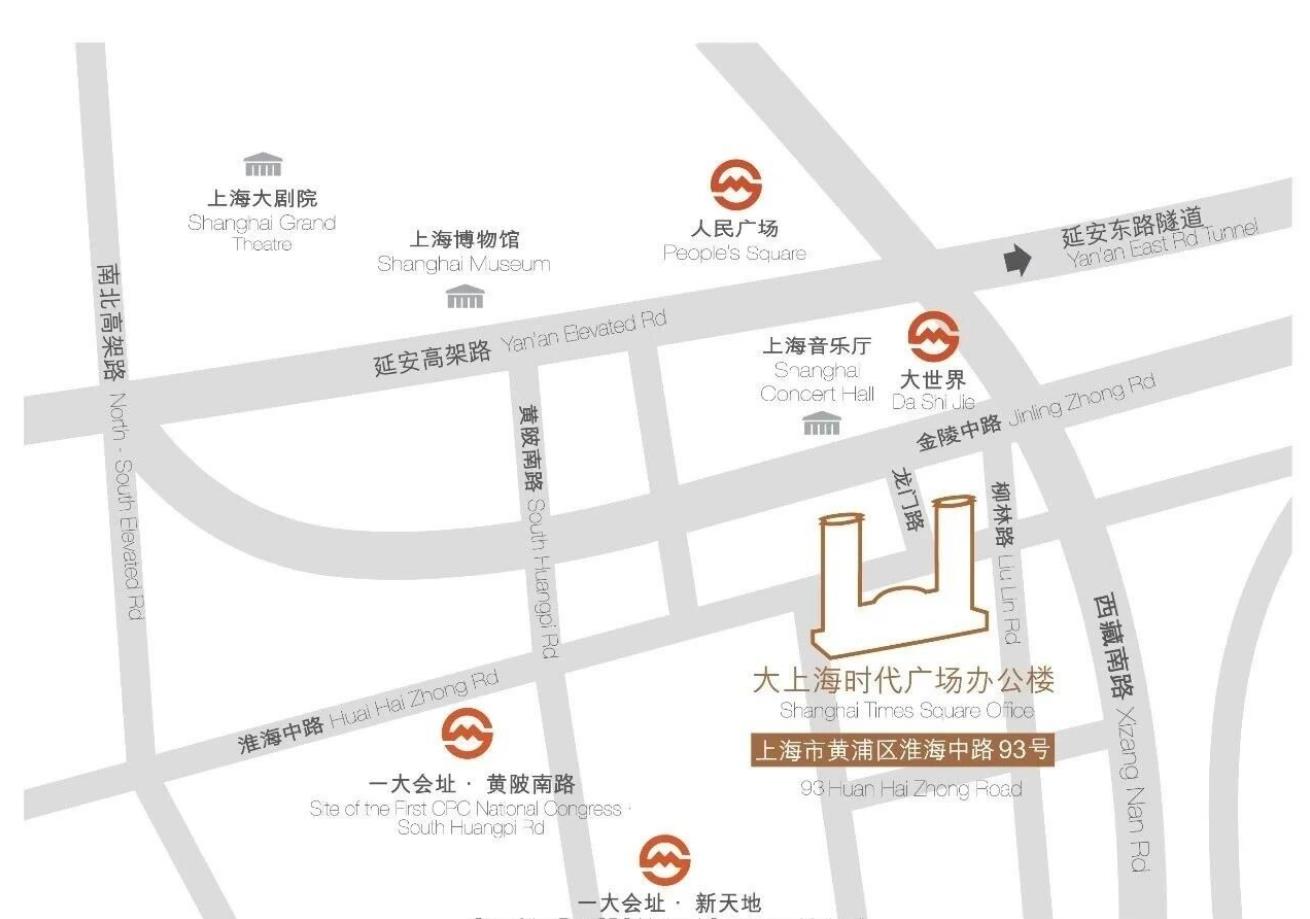 大上海时代广场交通区位图